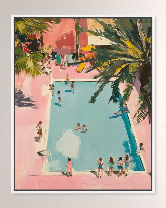 "Poolside Palette" Framed Art Print on Acrylic